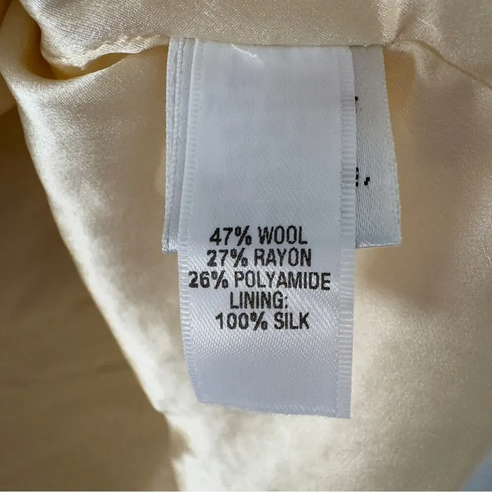 St. John Wool Blend Silk Lined Evening Skirt Knit Sparkly Zipper Zip Up Side 10